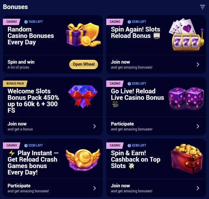 Bonuses and Promotions for Spinay Casino Players